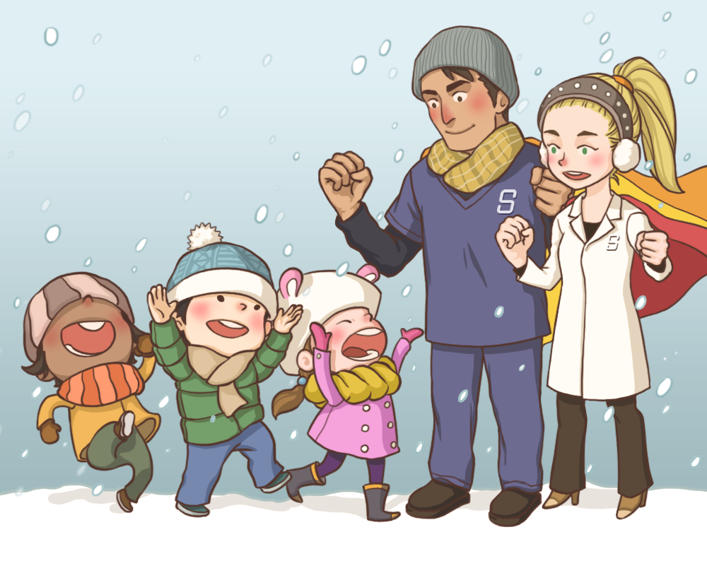 Holiday e-card illustration