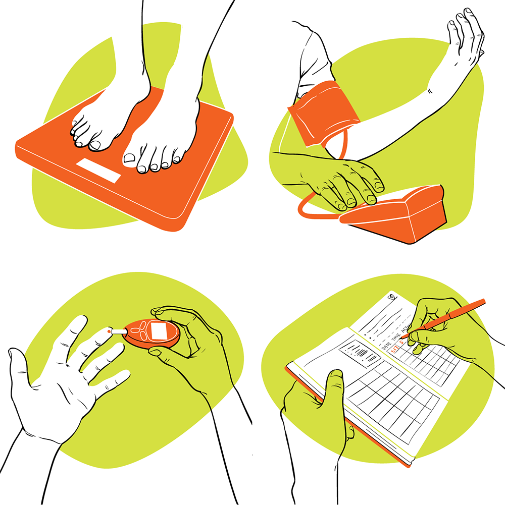 Self-monitoring illustration