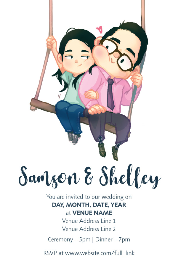 Wedding invite illustration