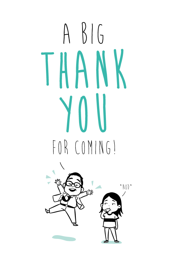 Thank you card illustration